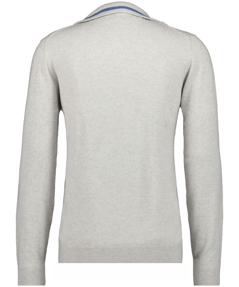 LONG & TALL Knitted pullover with stand up collar an zip