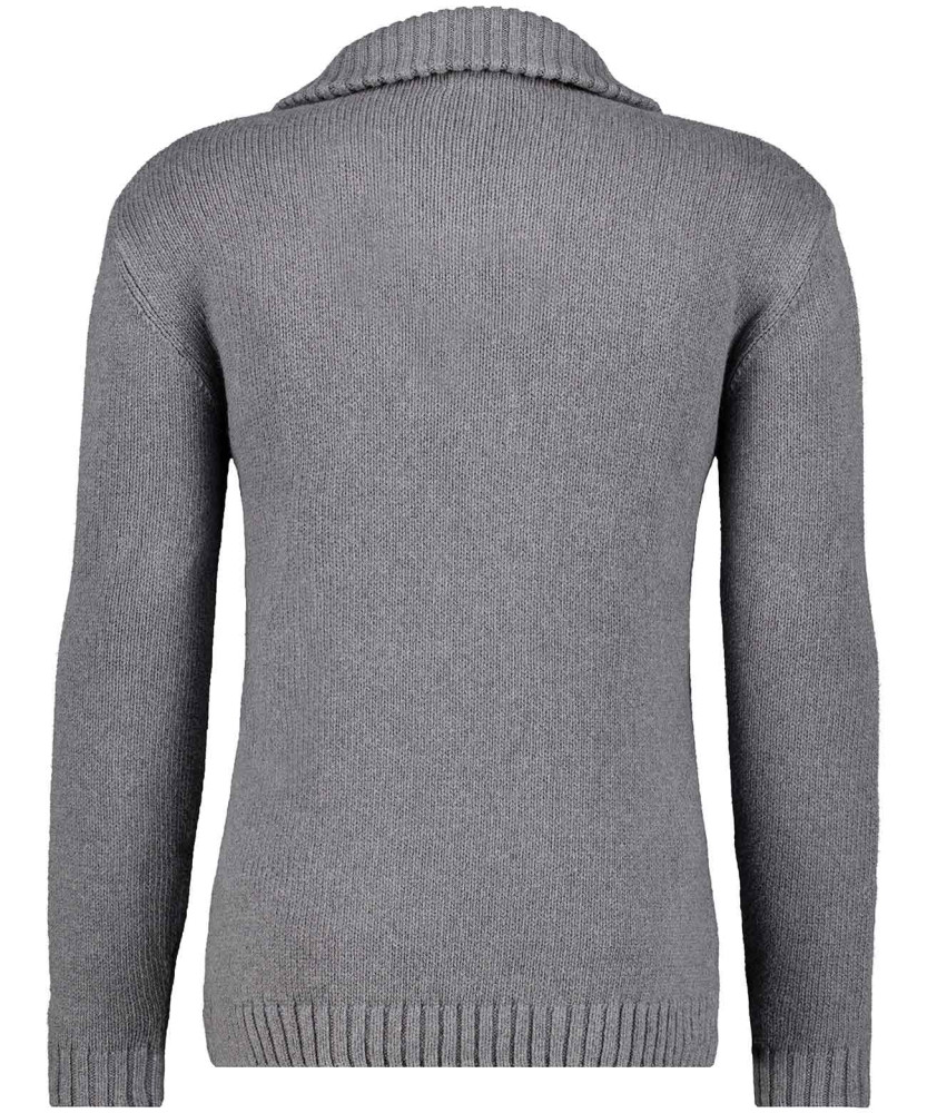 Strickpullover Troyer-Kragen, Baumwolle/Kaschmir