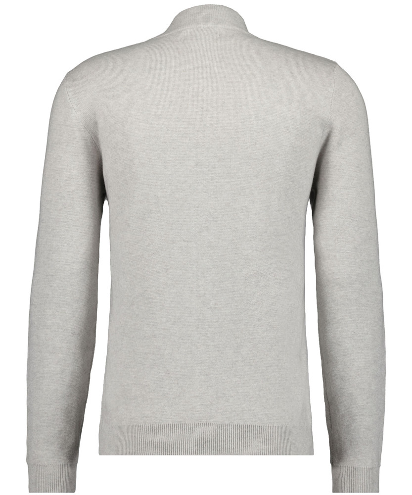 Cardigan with stand up collar, cotton/cashmere