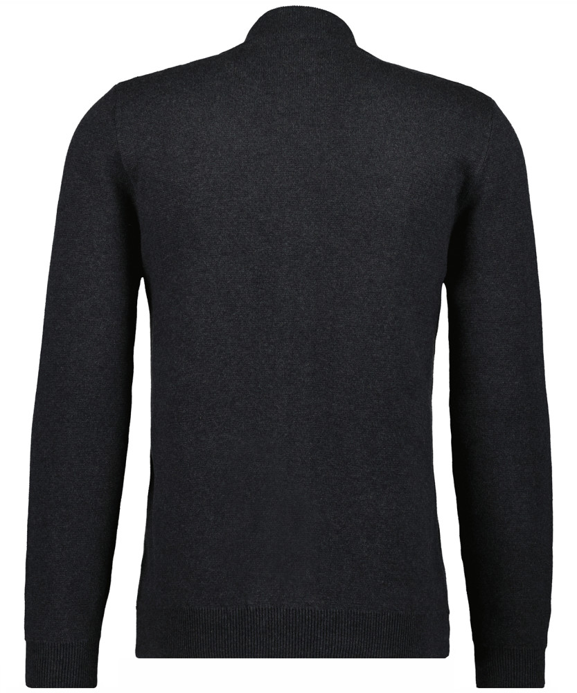 Cardigan with stand up collar, cotton/cashmere