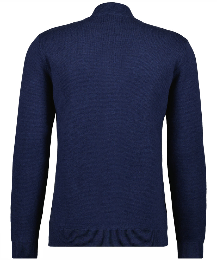 Cardigan with stand up collar, cotton/cashmere