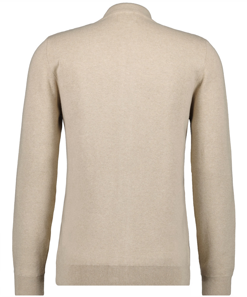 Cardigan with stand up collar, cotton/cashmere