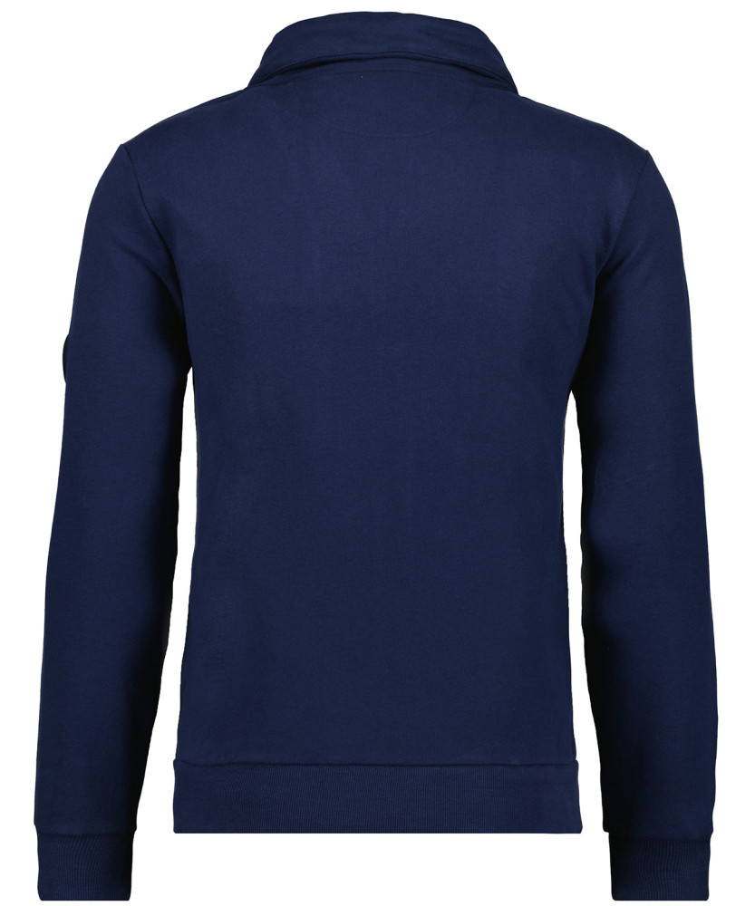 Sweat jacket with stand up collar