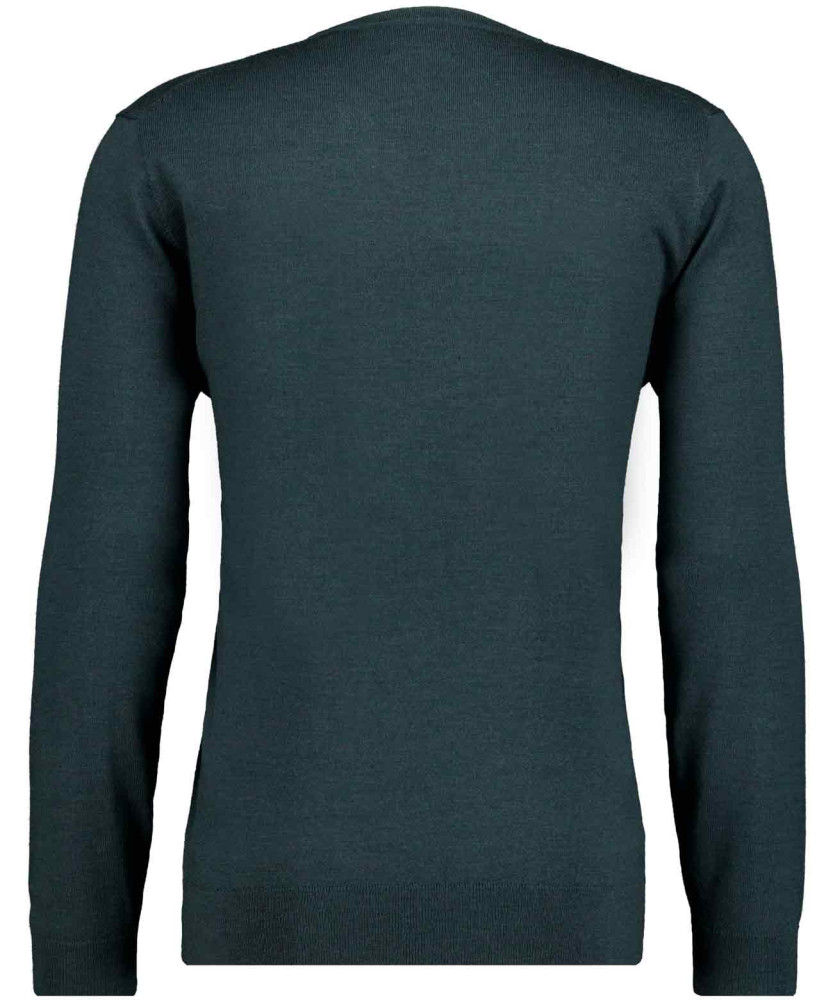 Knitted sweater merino wool, V-neck