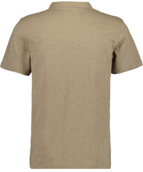 Serafino-Shirt Baumwolle-Leinen