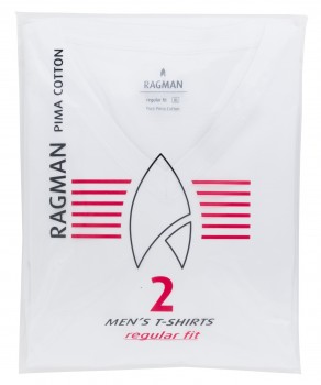 RAGMAN Doppelpack - 2 T-Shirts mit V-Ausschnitt