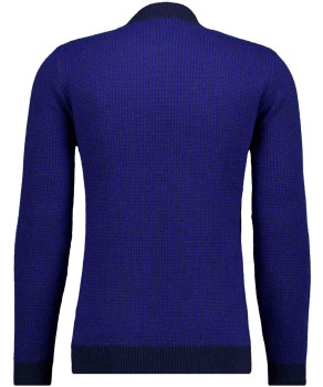 Strickpullover mit Stehkragen, Bicolour