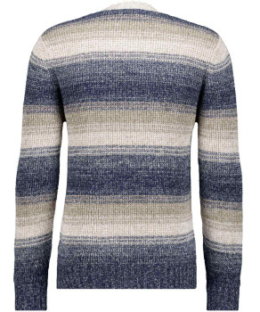 Strickpullover Rundhals, gestreift