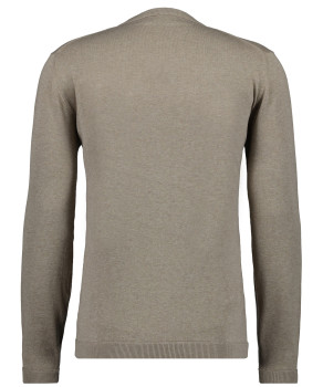 Cotton knitted sweater with V-neck