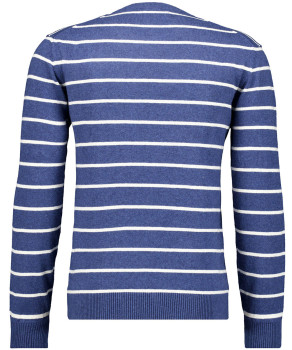 Strick-Pullover gestreift, Baumwolle/Leinen