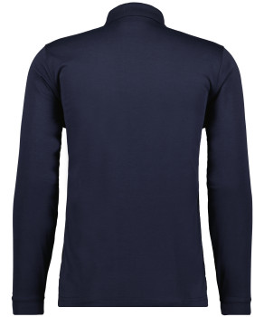 Softknit-Polo mit Brusttasche, Langarm