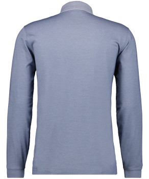 Softknit-Polo mit Brusttasche, Langarm