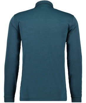 Softknit-Polo mit Brusttasche, Langarm