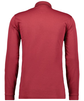 Poloshirt softknit with chest pocket, long sleeve