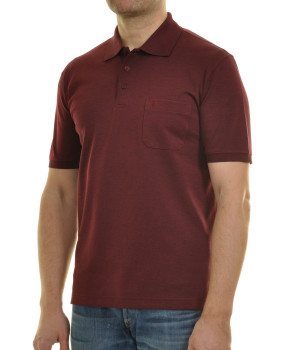 Softknit-Polo mit Brusttasche, kurzarm