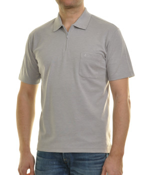 Softknit-Poloshirt with zip