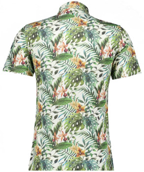 Softknit Jersey-Polo alloverprint, modern fit