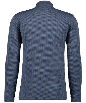 Softknit polo with mini jacquard