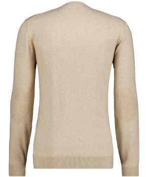 Knitted pullover with V neck, cotton/cashmere