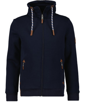 Sweatjacket with mock neck