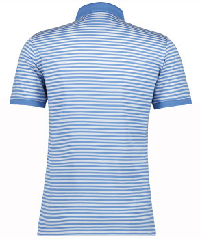 Striped Poloshirt, mercerised cotton