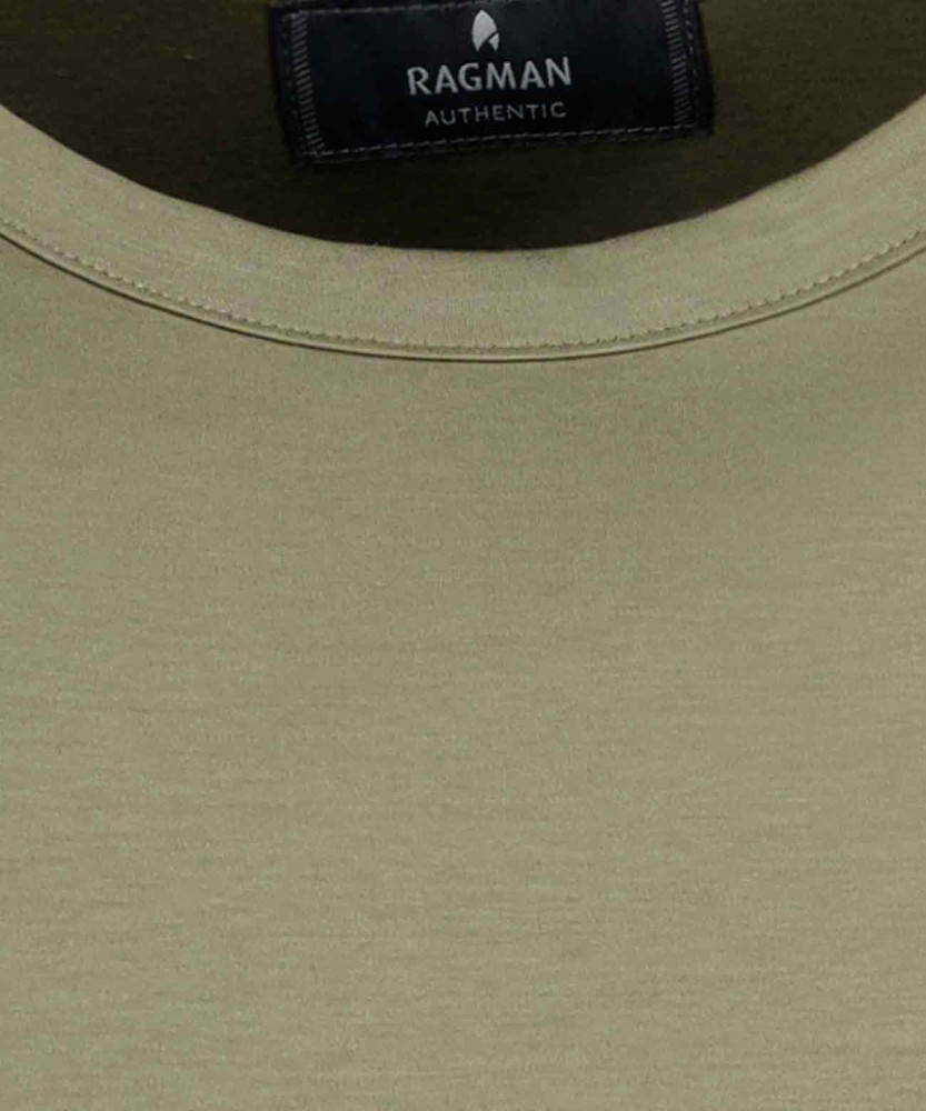 Mercirisiertes T-Shirt mit Rundhals