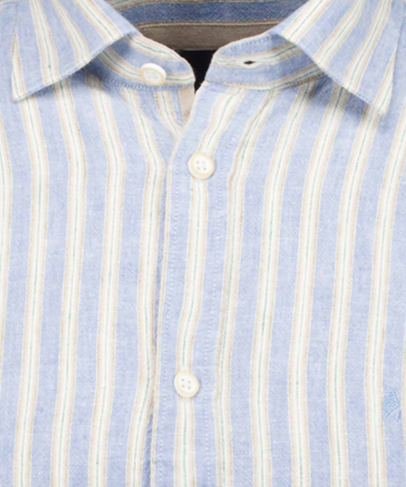 Hemd gestreift, Kent-Kragen