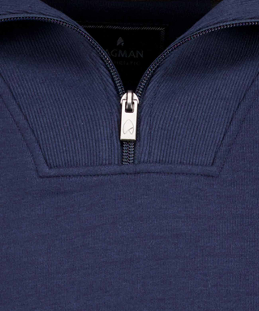 Sweatshirt mit Troyer-Kragen