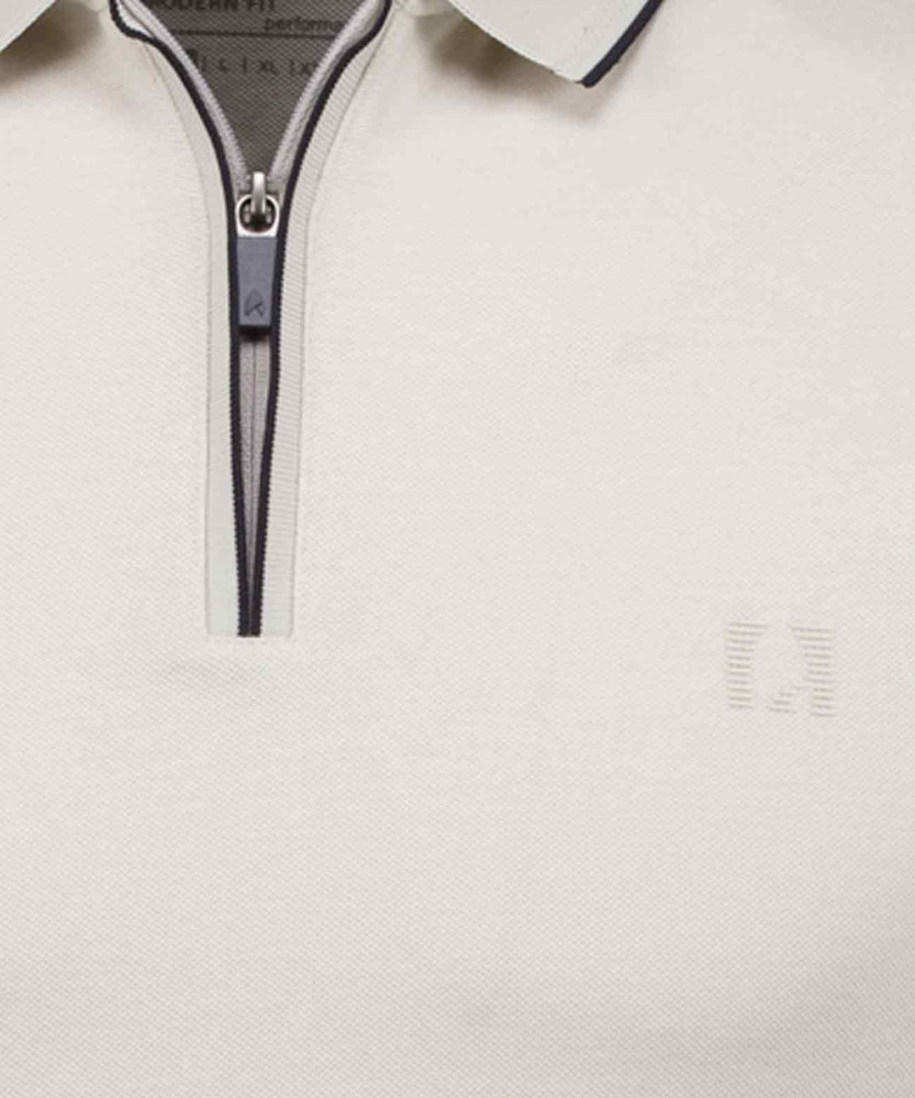 Polo zip with tipping