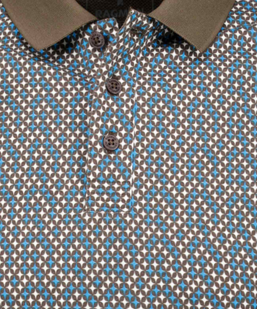 Piqué poloshirt "Performance" with alloverprint