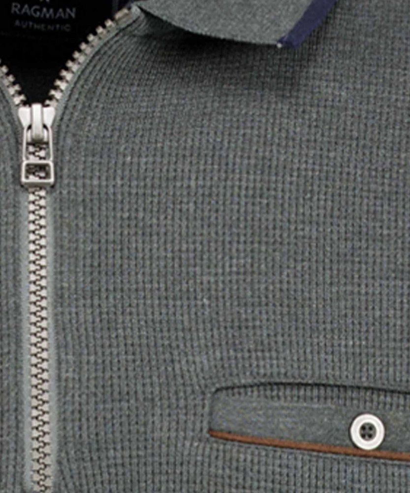 Polo-Sweater with zip