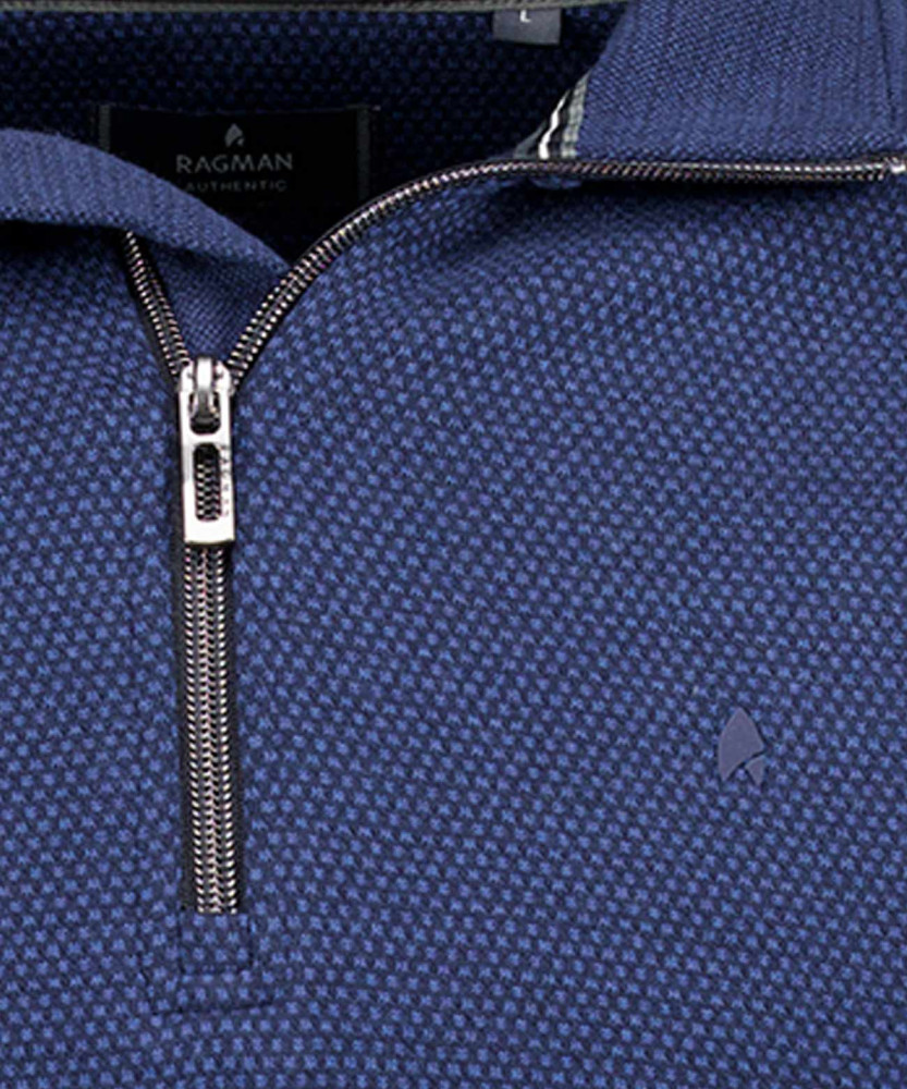Sweatshirt with stand up collar