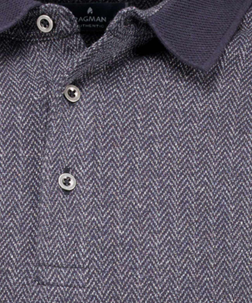 Polo-Sweatshirt Fischgrat