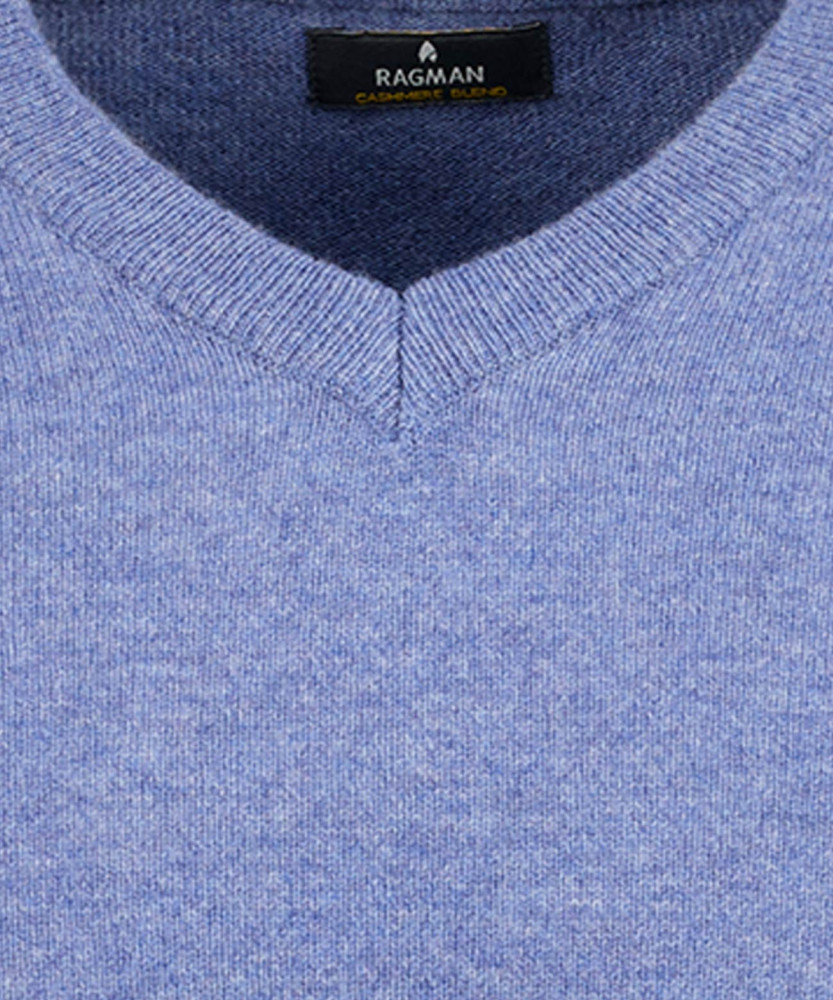Knitted pullover with V-neck