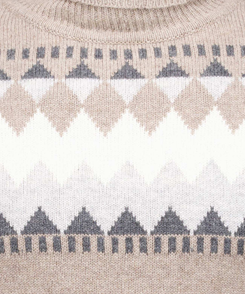 TALL: Strickpullover mit Rollkragen, Jacquard