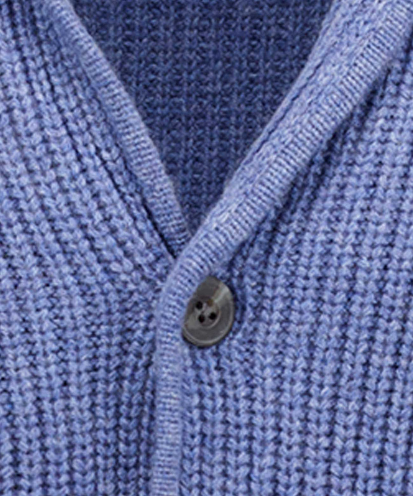 Knitted jacket with shawl collar