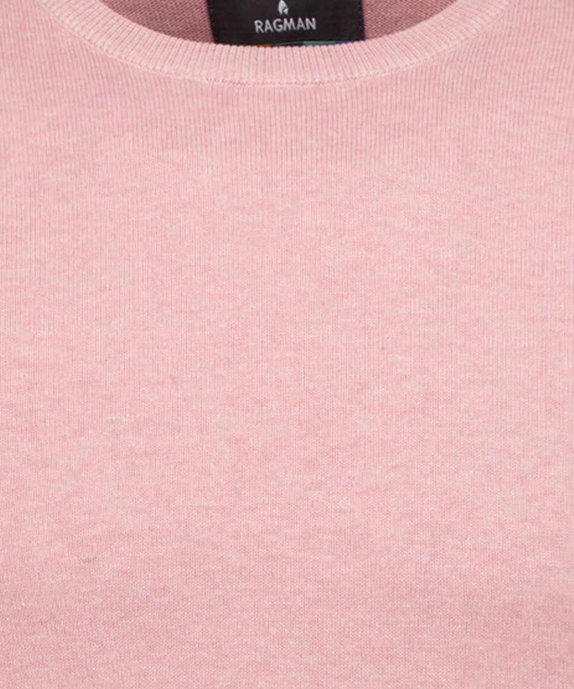 Knitted pullover short sleeve, round neck