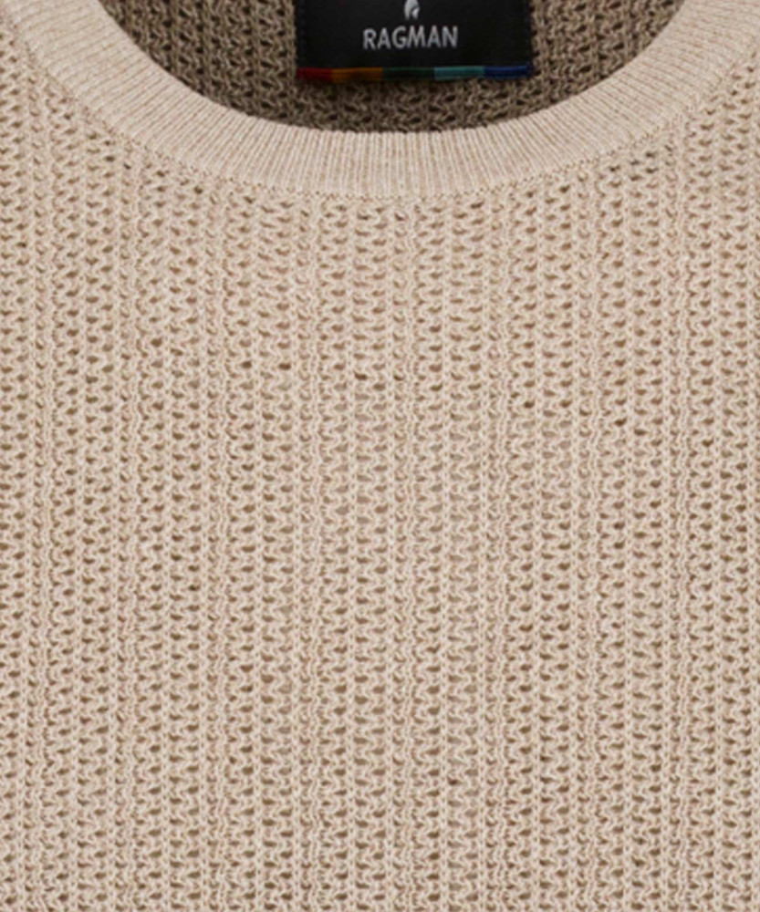 Strickpullover Rundhals, kurzarm