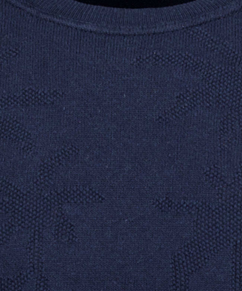 Strickpullover mit Palmen-Motiv, kurzarm