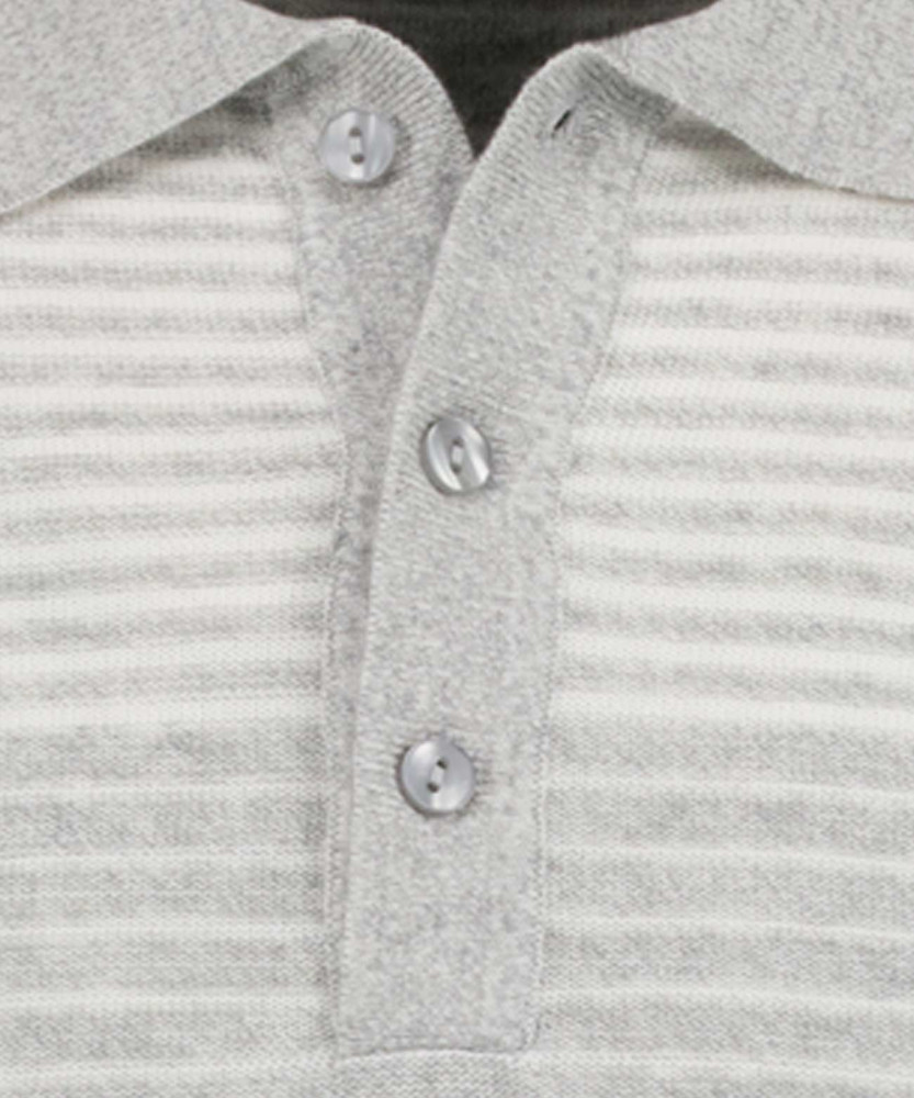 Knitted pullover striped, short sleeve