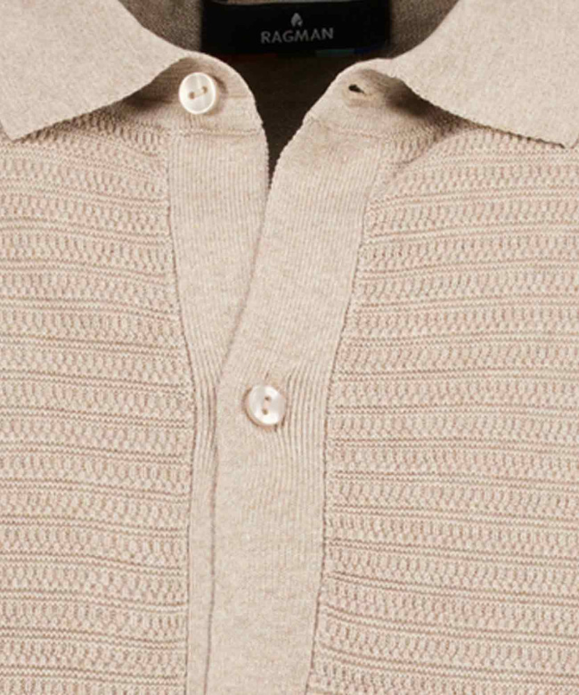Cardigan with polo collar