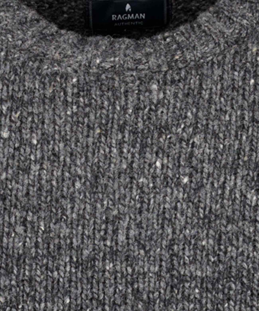 Knitted puller round neck, bicolour