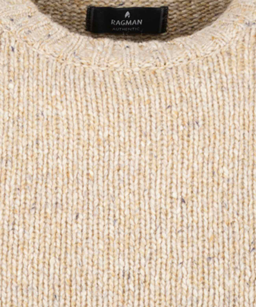 Strickpullover Rundhals, Bicolour