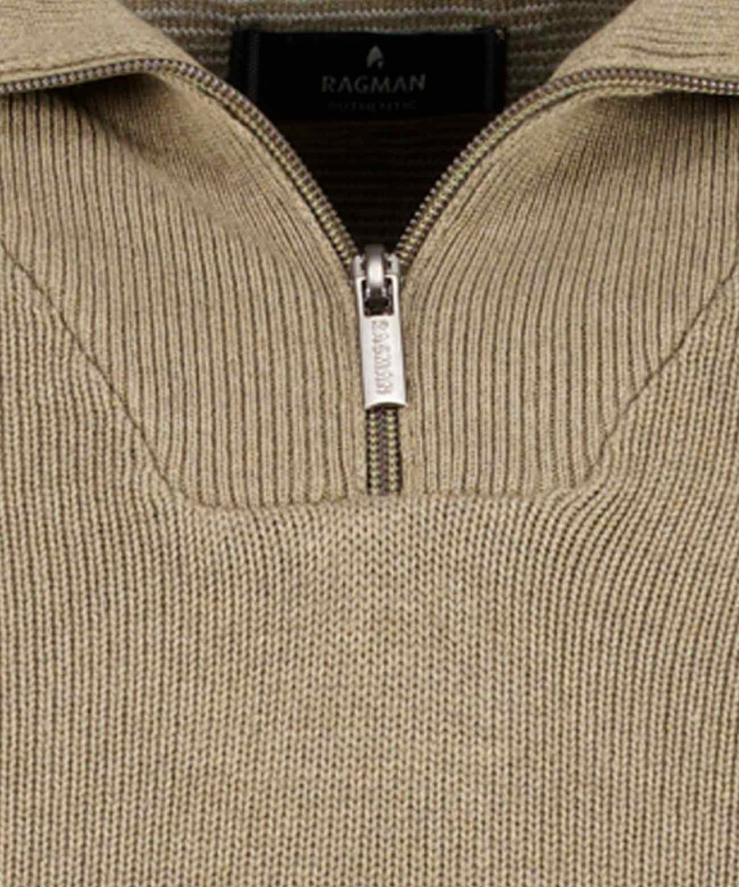 Strickpullover mit Troyer-Kragen