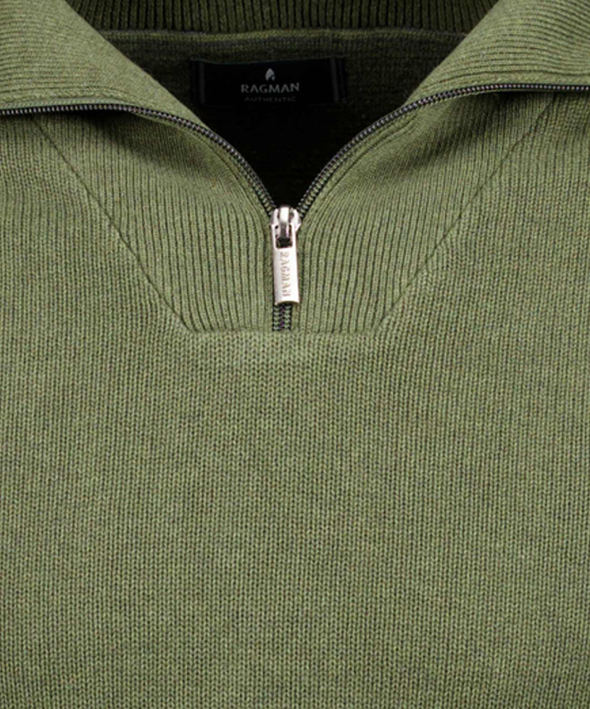 Strickpullover mit Troyer-Kragen