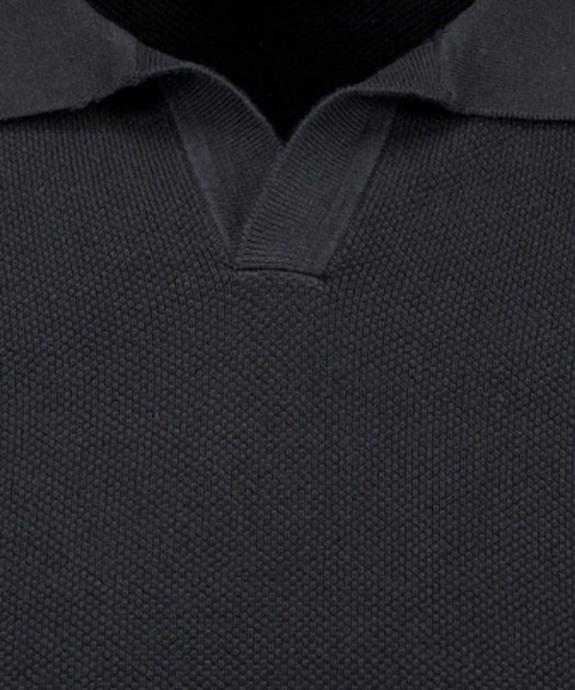Knitted sweater short sleeve, resort collar
