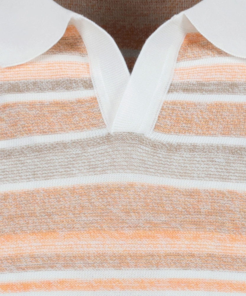 Strick-Pullover Kurzarm, Resortkragen