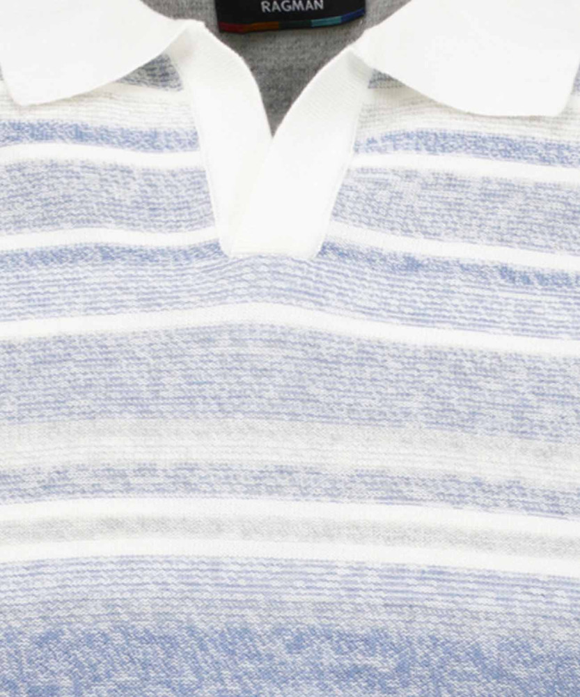 Strick-Pullover Kurzarm, Resortkragen