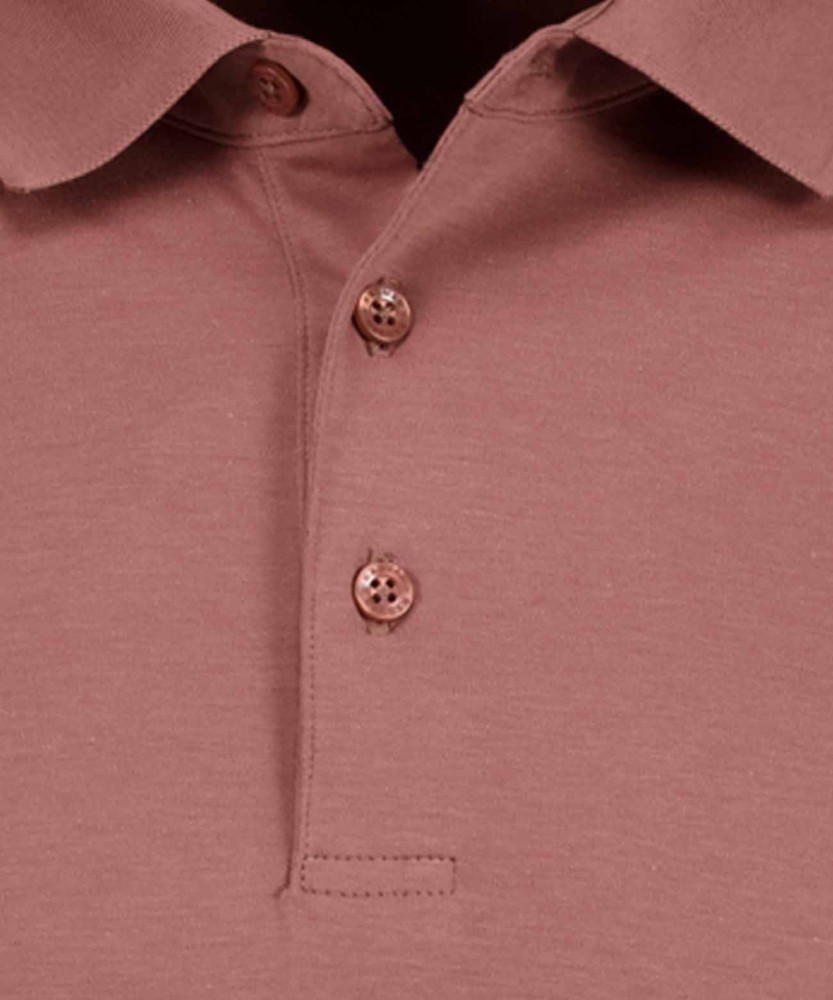 Pima-Poloshirt Langarm mit Bund