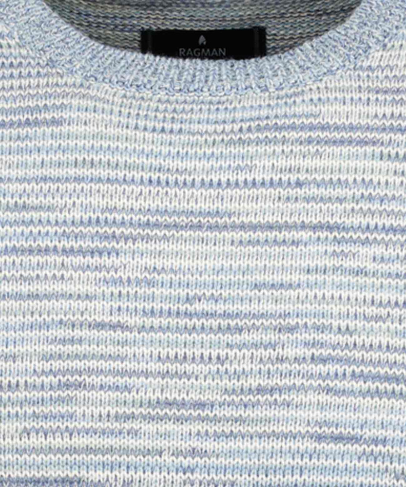 Strickpullover mit Rundhals, Tweed 